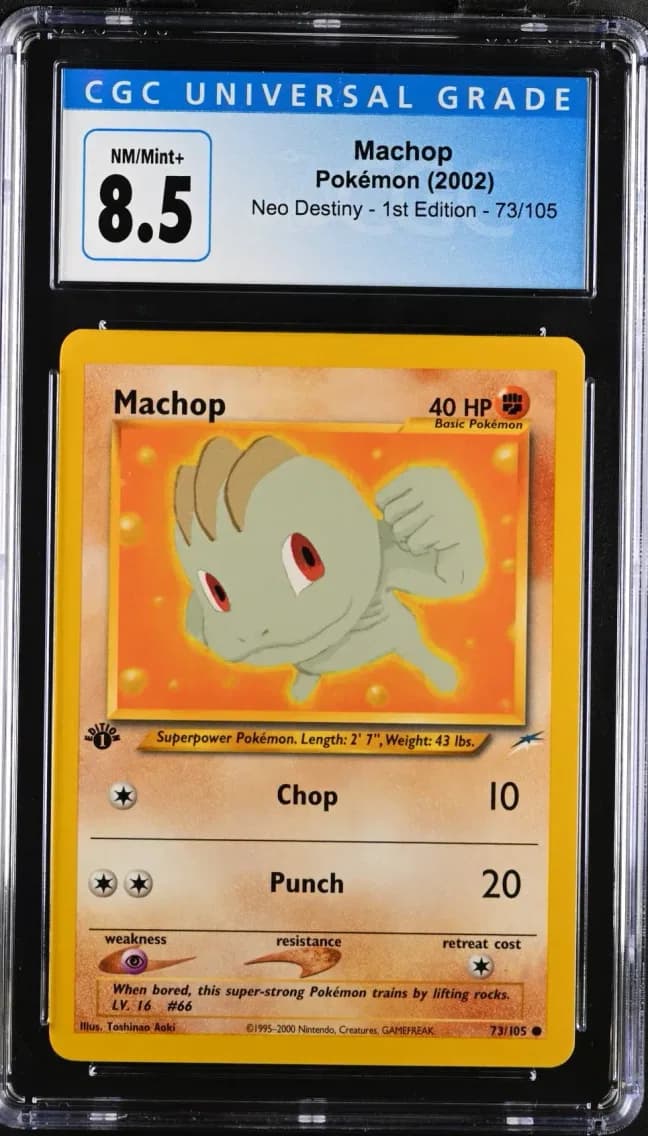 Machop, Neo Destiny - 1st Edition, CGC 8.5