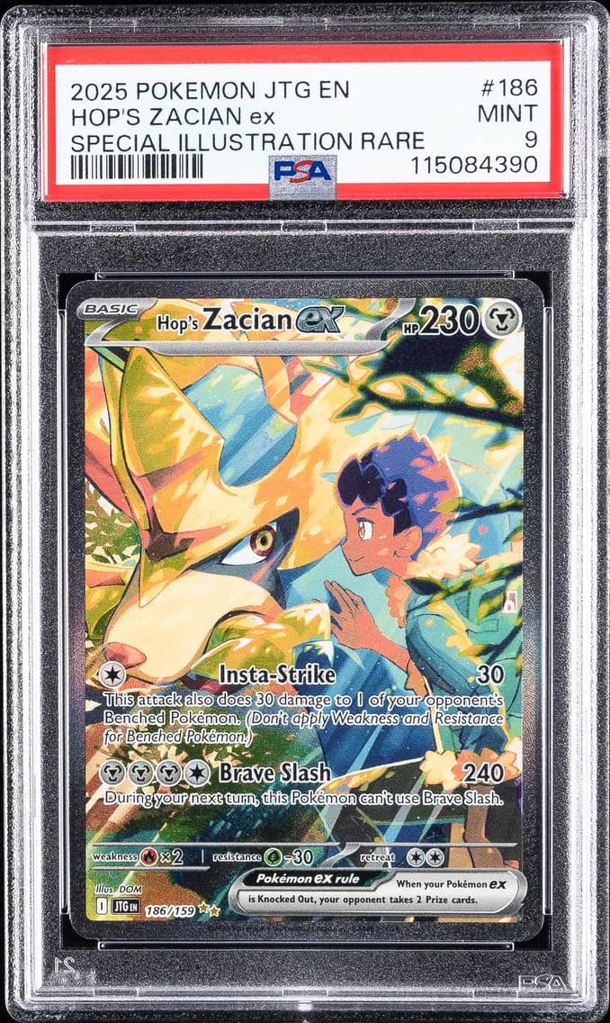 Hop's Zacian EX, Journey Together, PSA 9
