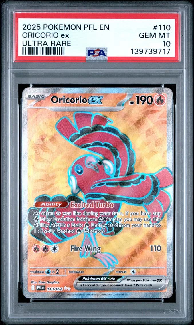 Oricorio EX, Phantasmal Flames, PSA 10