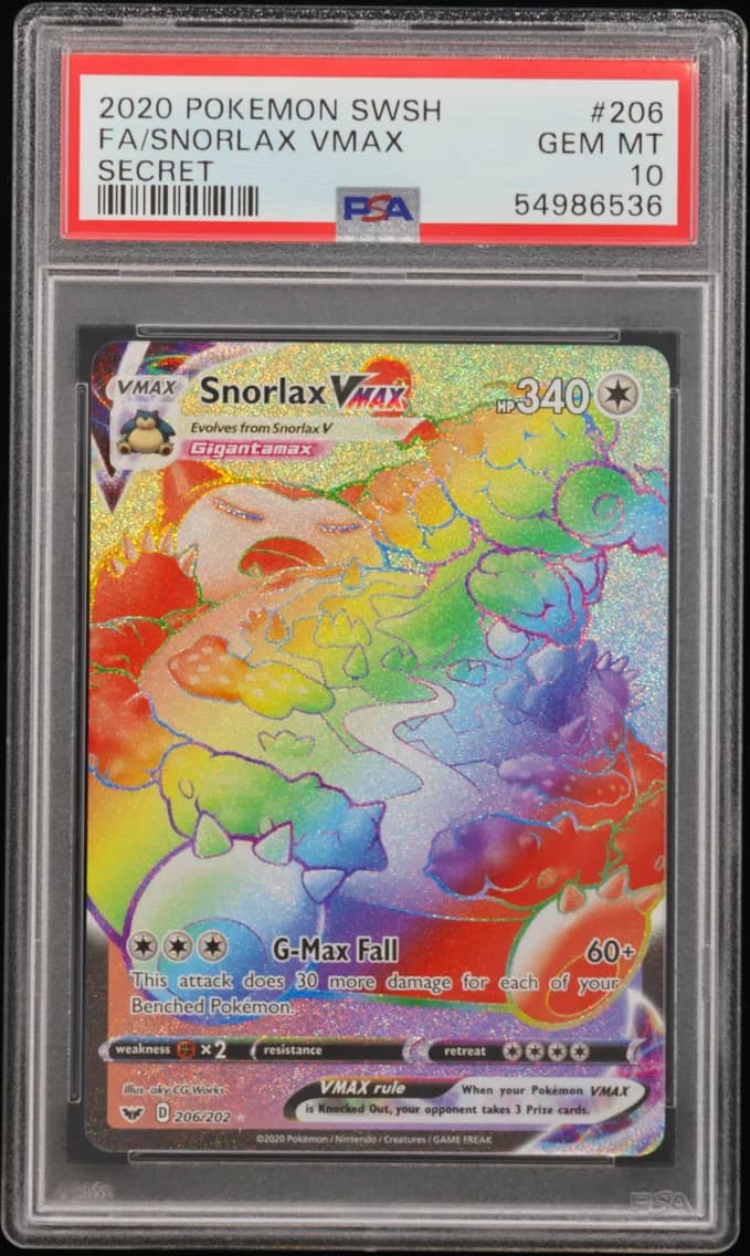 Snorlax VMAX, Sword & Shield, PSA 10