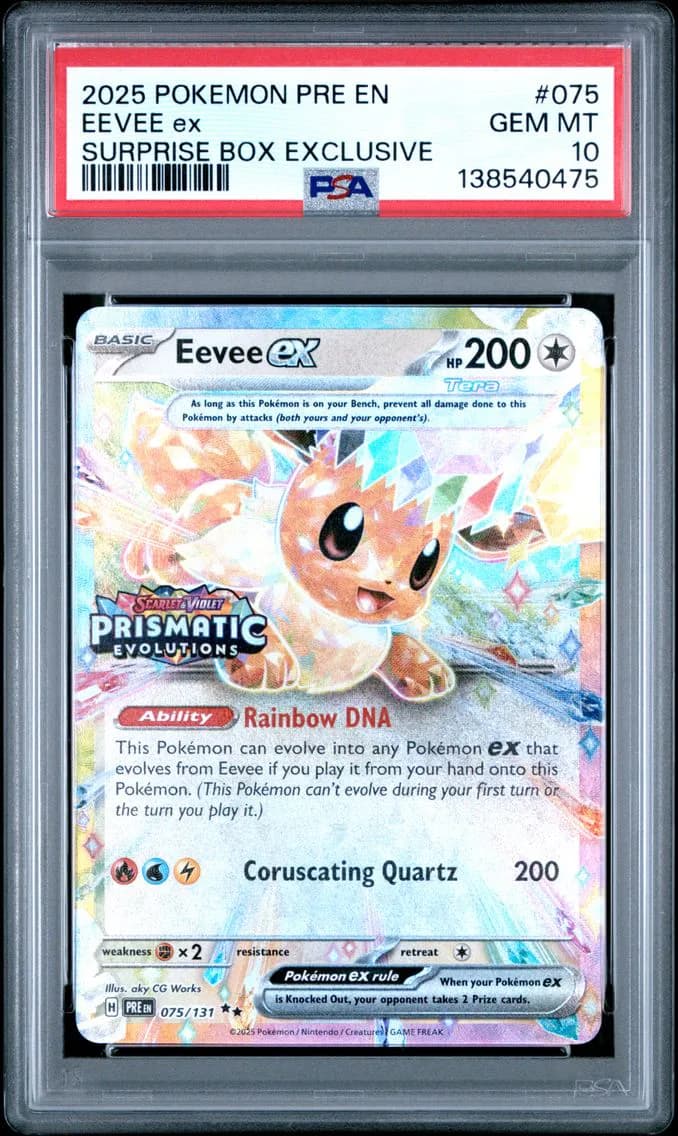 Eevee EX, Prismatic Evolutions, PSA 10