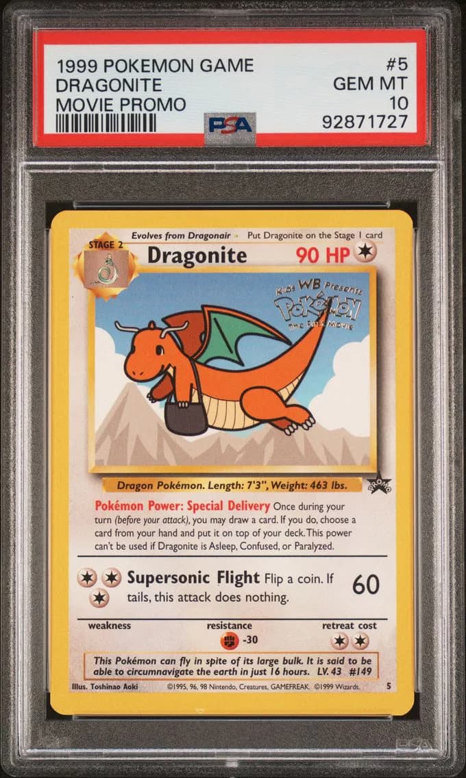 Dragonite, Game Movie, PSA 10