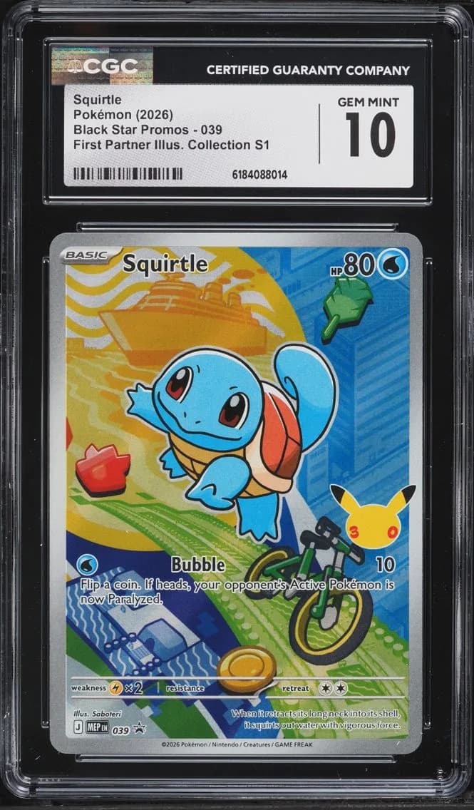 Squirtle, Black Star Promos - Mega Evolution MEP EN, CGC 10