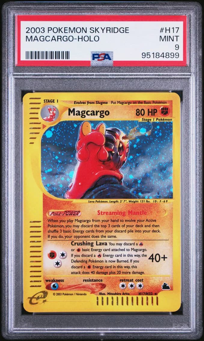 Magcargo-Holo, Skyridge, PSA 9