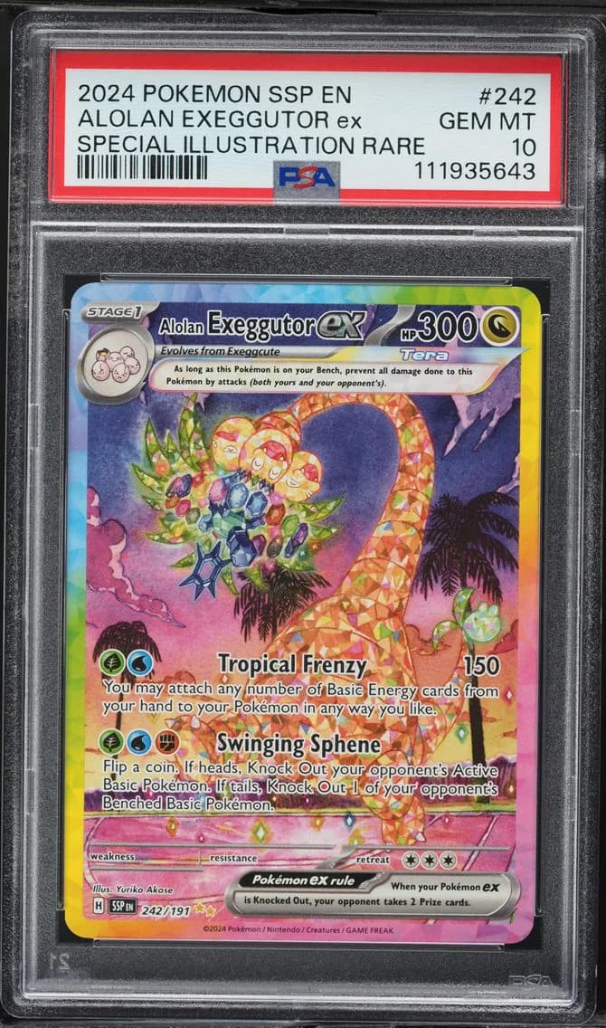 Alolan Exeggutor EX, Surging Sparks, PSA 10