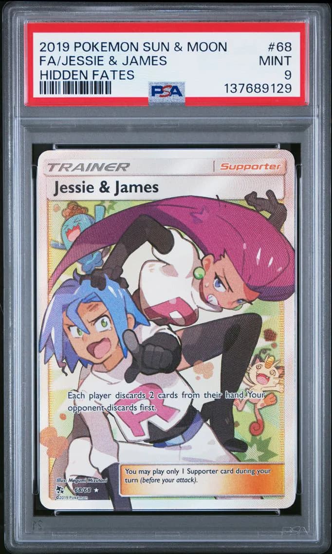 Jessie & James, Sun & Moon Hidden Fates, PSA 9