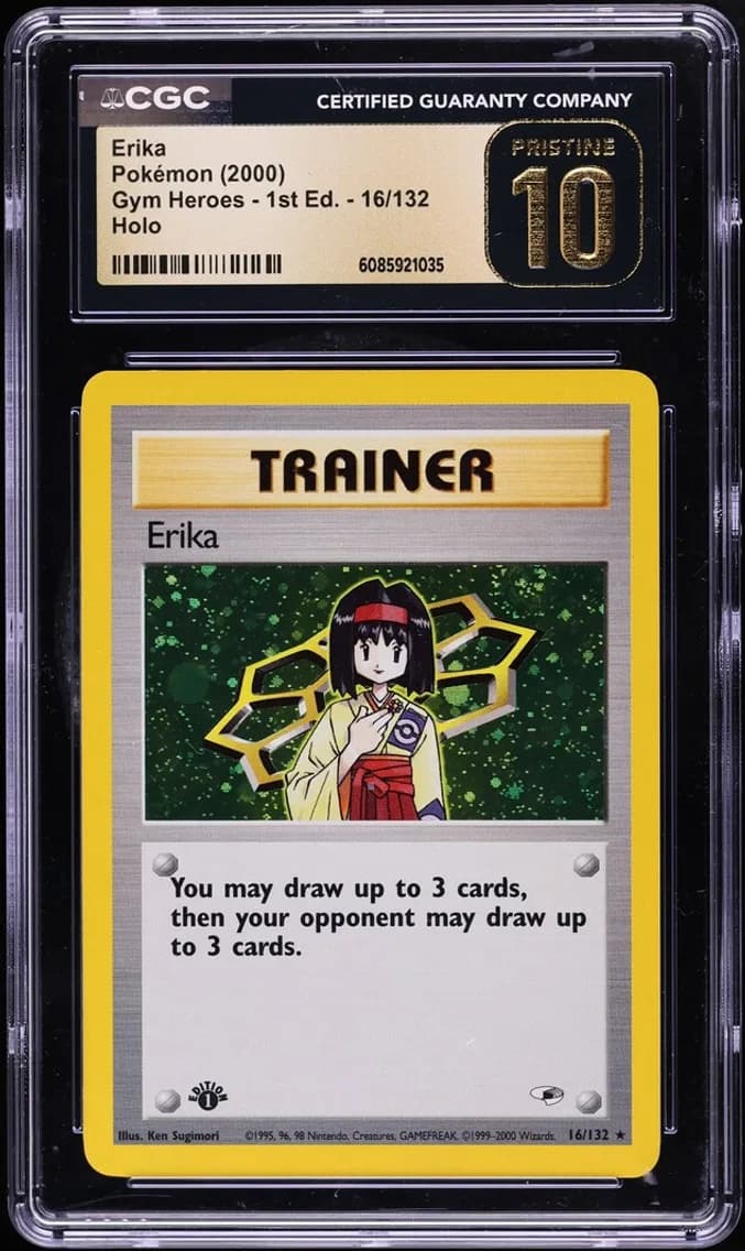 Erika, Gym Heroes - 1st Edition, CGC 10