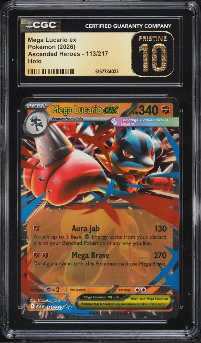 Mega Lucario Ex, Ascended Heroes, CGC 10