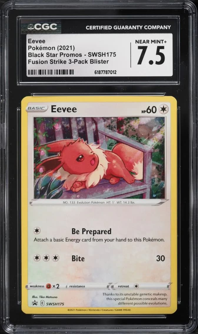 Eevee, Black Star Promos - Sword & Shield, CGC 7.5