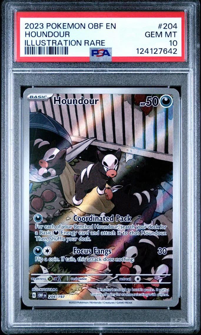 Houndour, Obsidian Flames, PSA 10