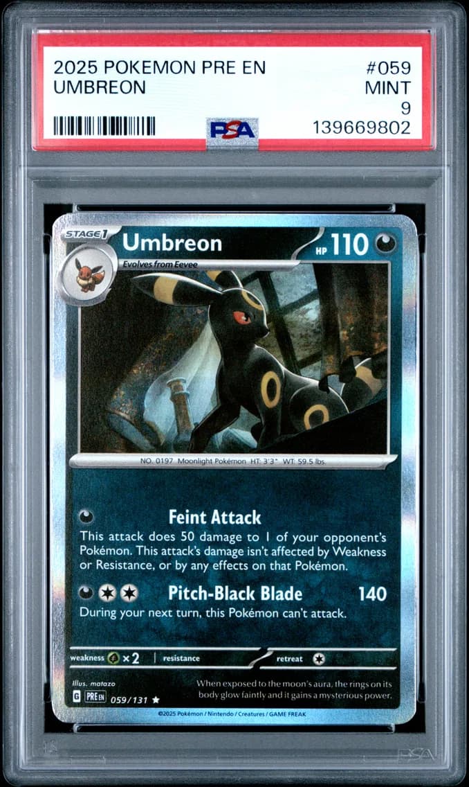 Umbreon, Prismatic Evolutions, PSA 9