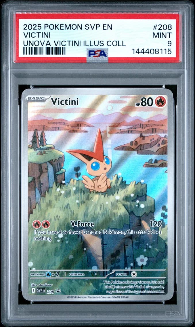 Victini, SV Black Star Promo, PSA 9