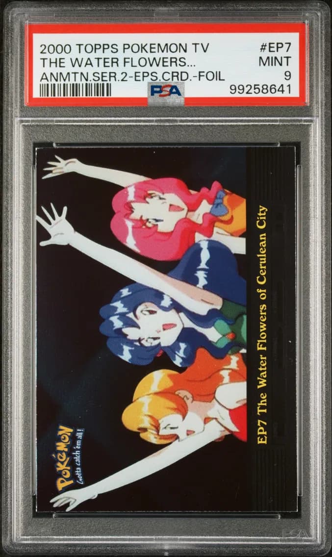 The Water Flowers of Cerulean City, Topps Pokemon TV Animation Series 2 Episode Cards, PSA 9