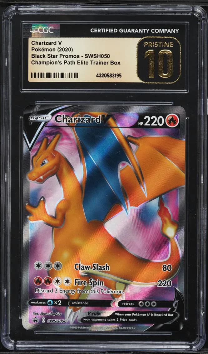 Charizard V, Black Star Promos - Sword & Shield, CGC 10