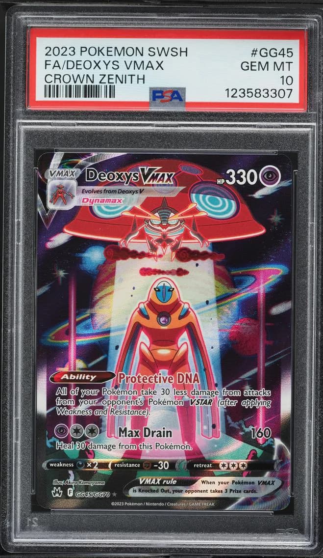 Deoxys VMAX, Sword and Shield Crown Zenith, PSA 10