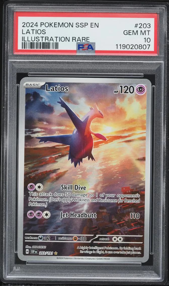 Latios, Surging Sparks, PSA 10