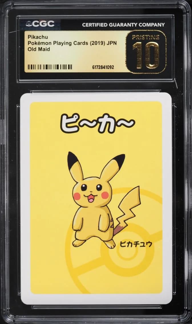 Pikachu, Old Maid (Red Back) - Japanese, CGC 10