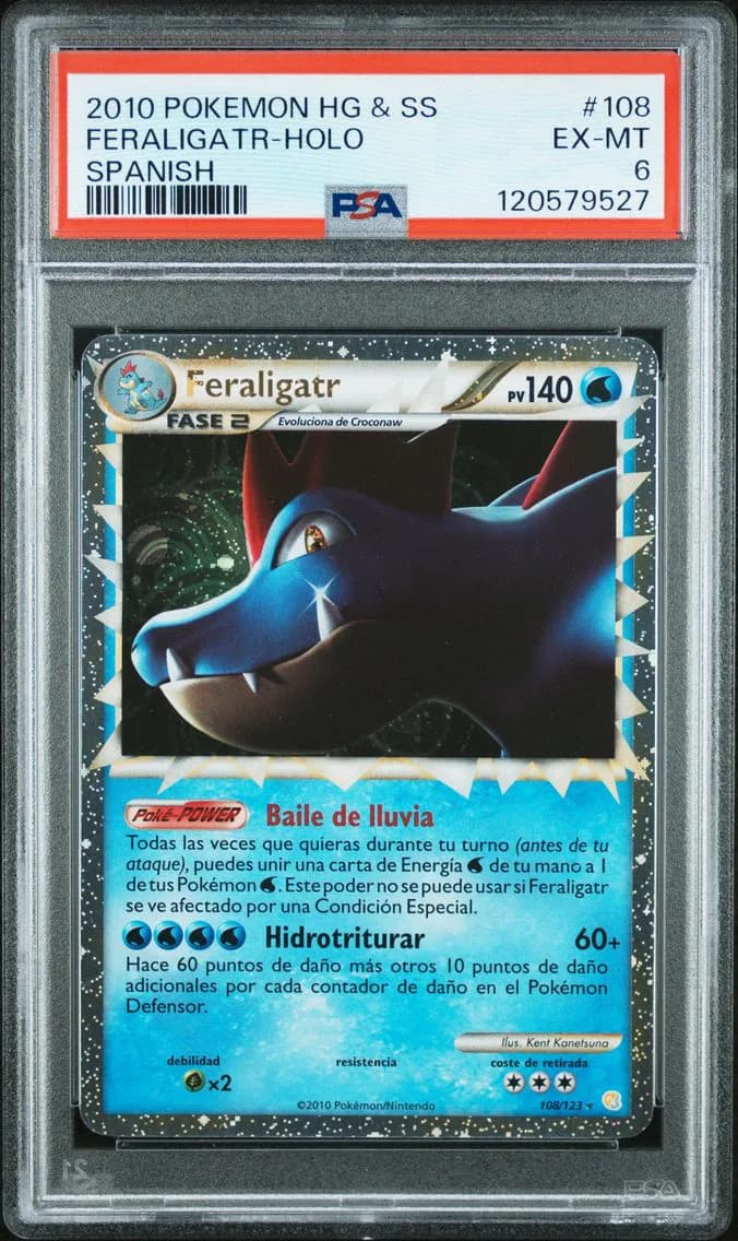 Feraligatr-Holo, Heartgold & Soulsilver, PSA 6