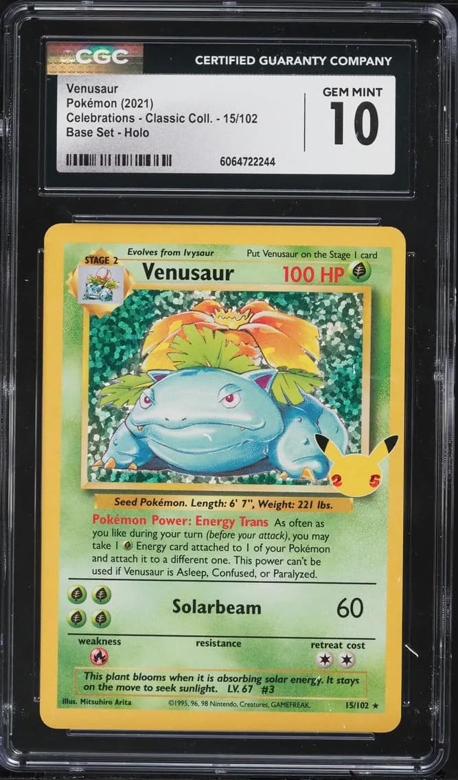 Venusaur-Holo, Celebrations - Classic Collection, CGC 10