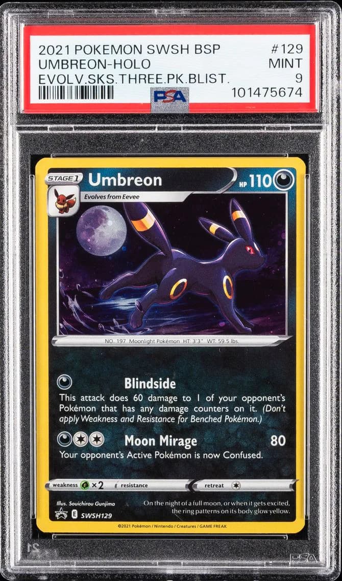 Umbreon-Holo, Swsh Black Star Promo, PSA 9