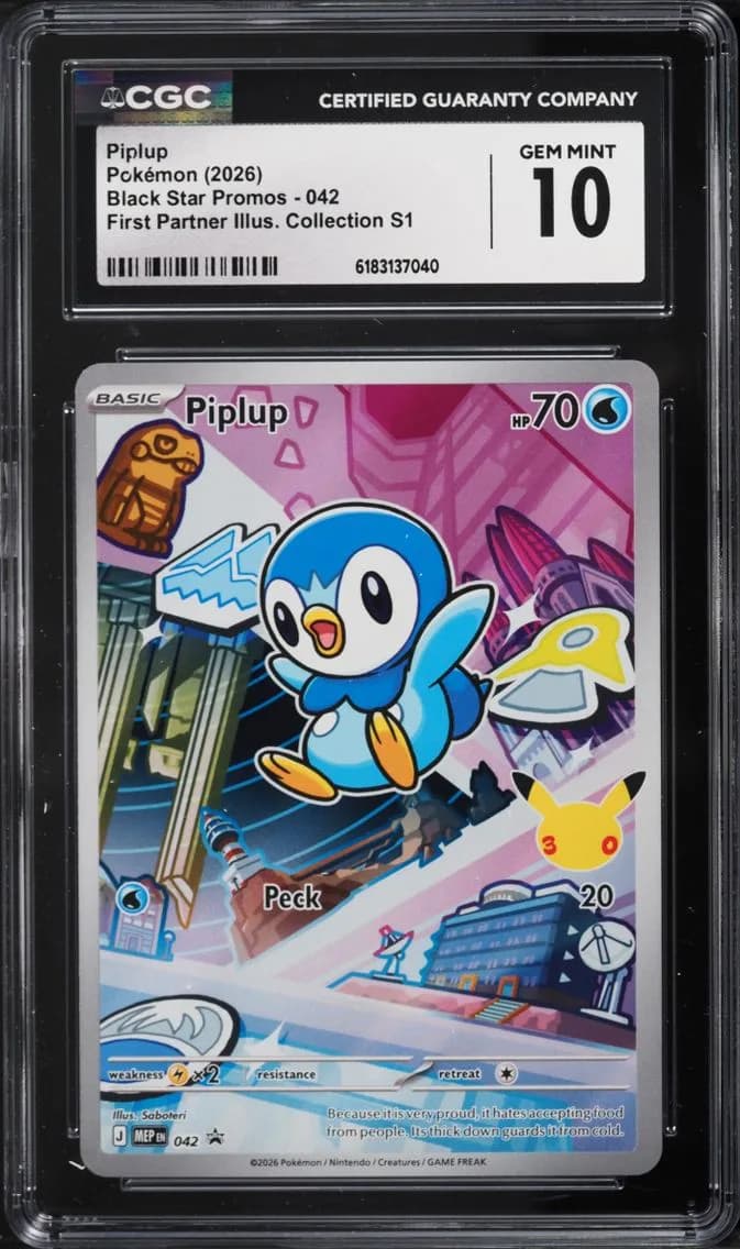 Piplup, Black Star Promos - Mega Evolution MEP EN, CGC 10