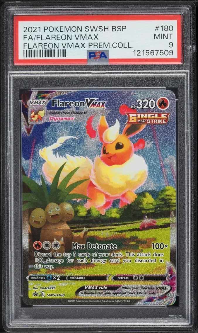 Flareon VMAX, Swsh Black Star Promo, PSA 9