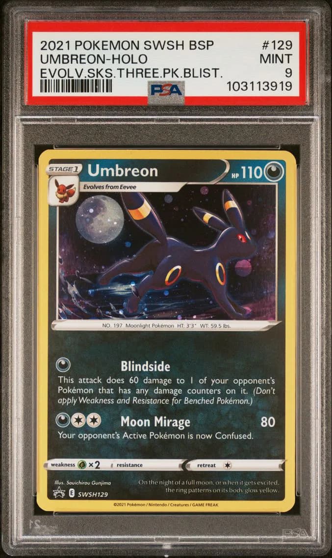 Umbreon-Holo, Swsh Black Star Promo, PSA 9