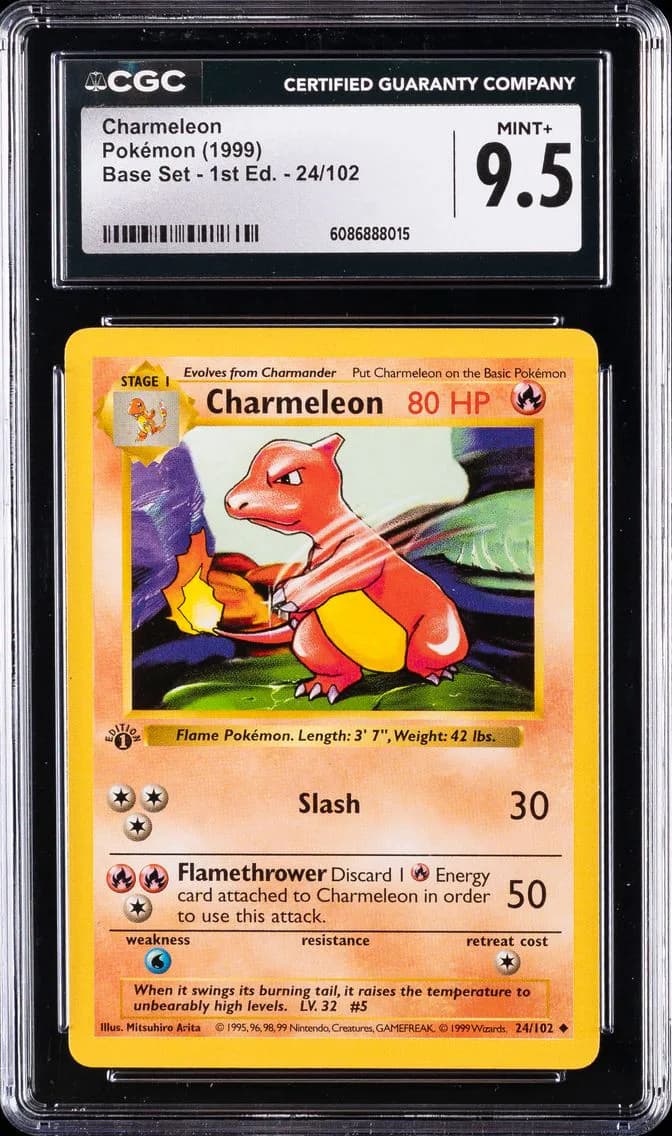 Charmeleon 1st Edition, Base Set - 1st Edition, CGC 9.5