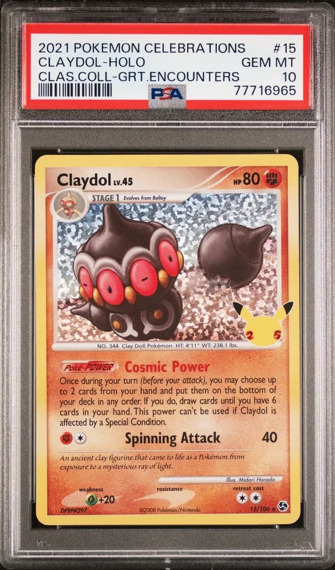 Claydol-Holo, Celebrations Classic Collection, PSA 10