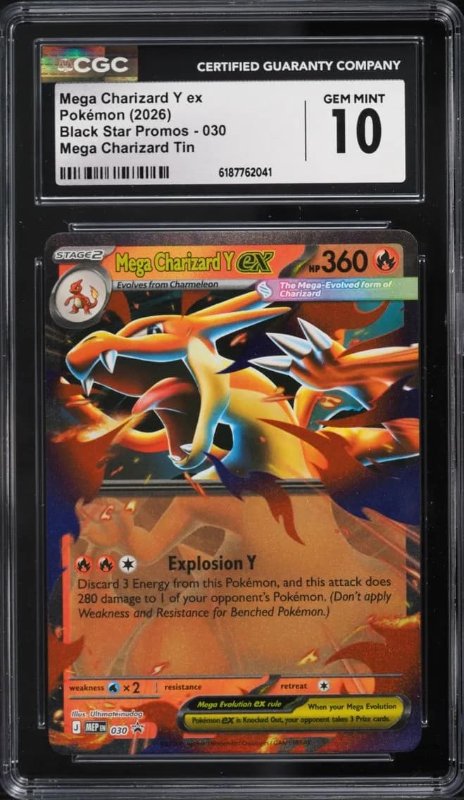 Mega Charizard Y EX, Black Star Promos - Mega Evolution MEP EN, CGC 10