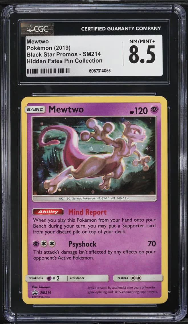 Mewtwo, Black Star Promos - Sun & Moon, CGC 8.5