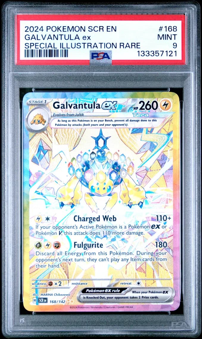 Galvantula EX, Stellar Crown, PSA 9