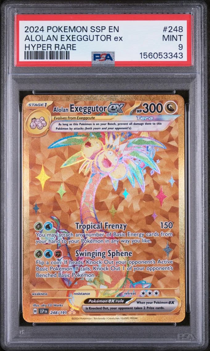 Alolan Exeggutor EX, Surging Sparks, PSA 9