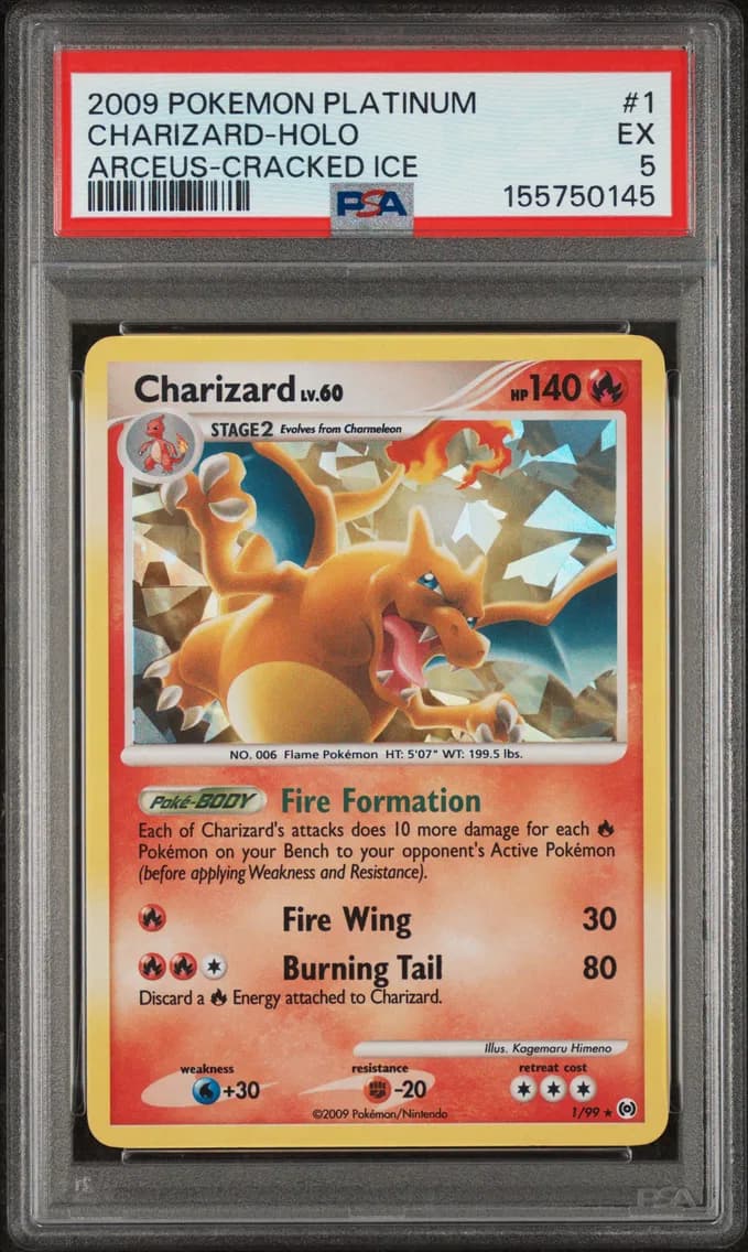 Charizard-Holo, Platinum Arceus, PSA 5