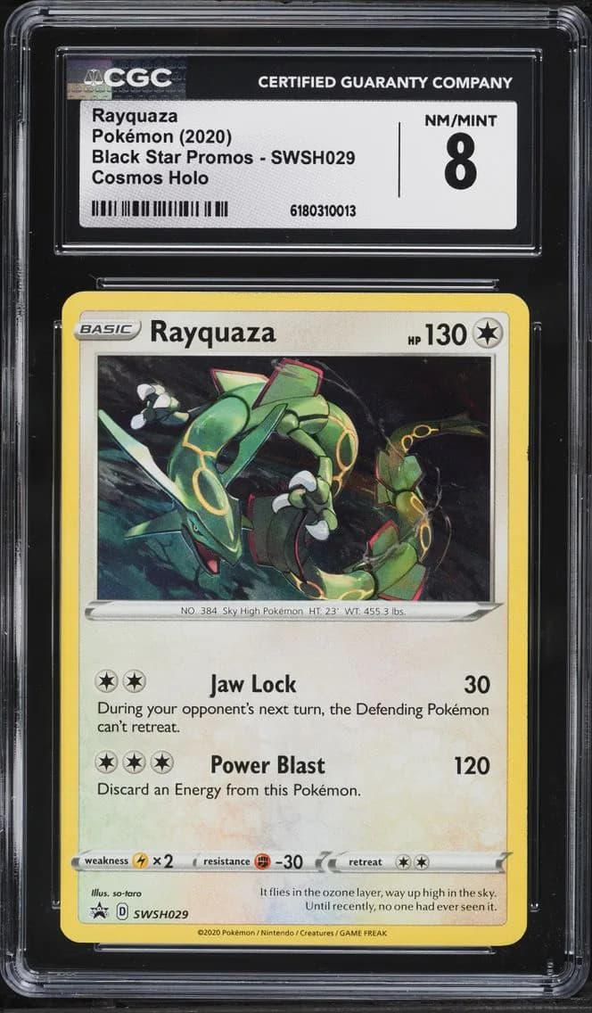 Rayquaza, Black Star Promos - Sword & Shield, CGC 8