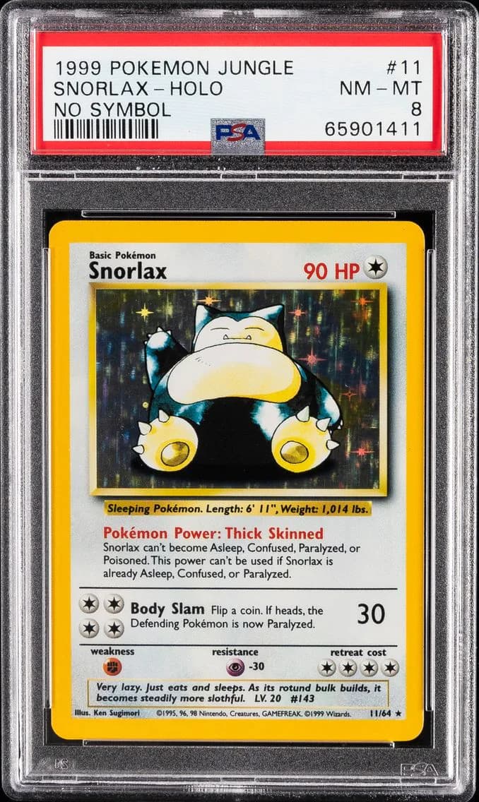 Snorlax-Holo, Jungle, PSA 8