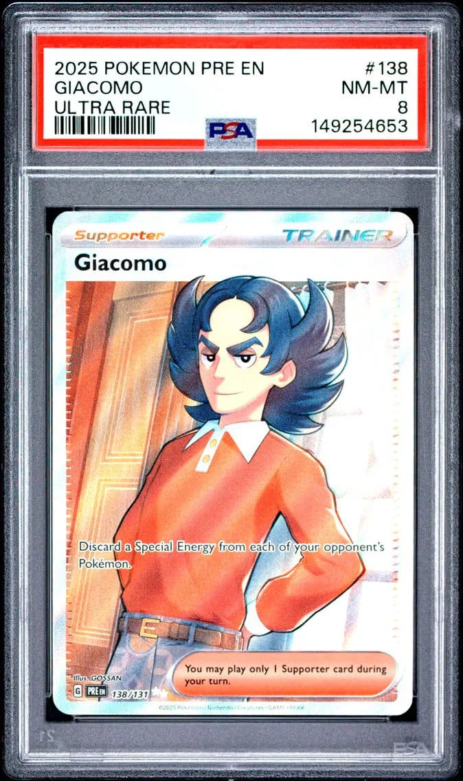 Giacomo, Prismatic Evolutions, PSA 8