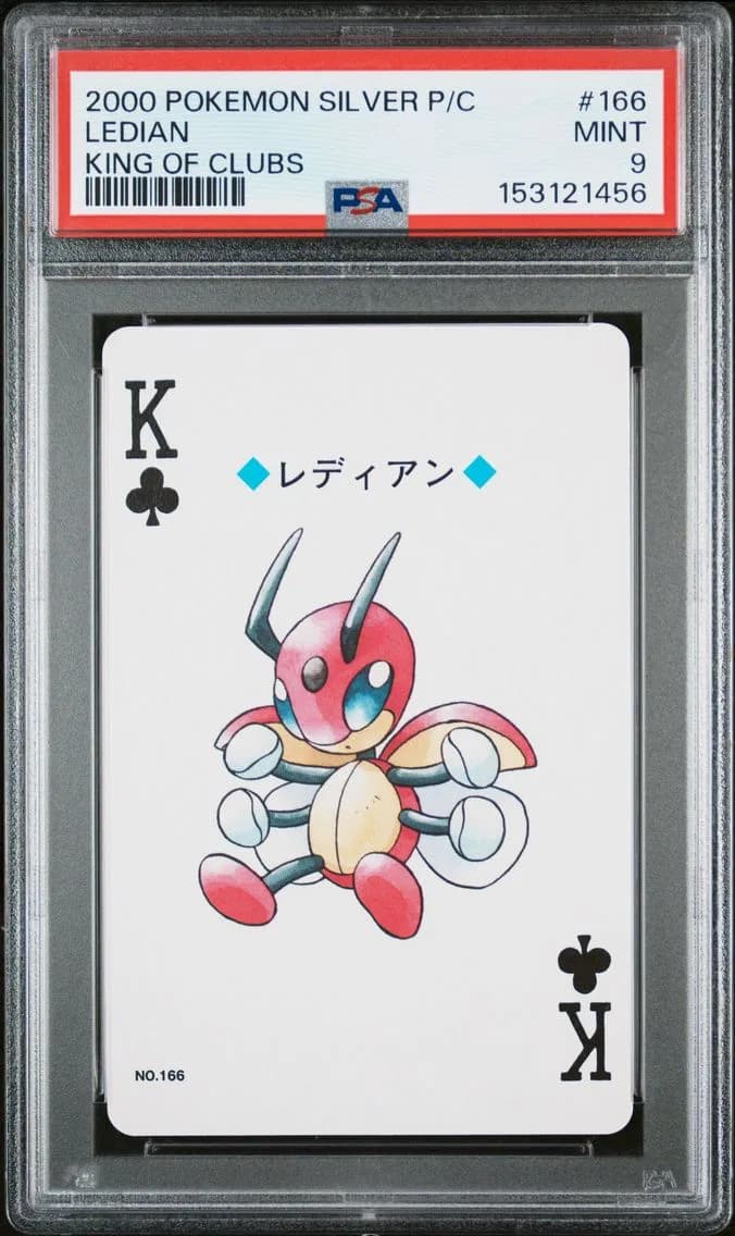 Ledian, Silver Version Playing Cards, PSA 9