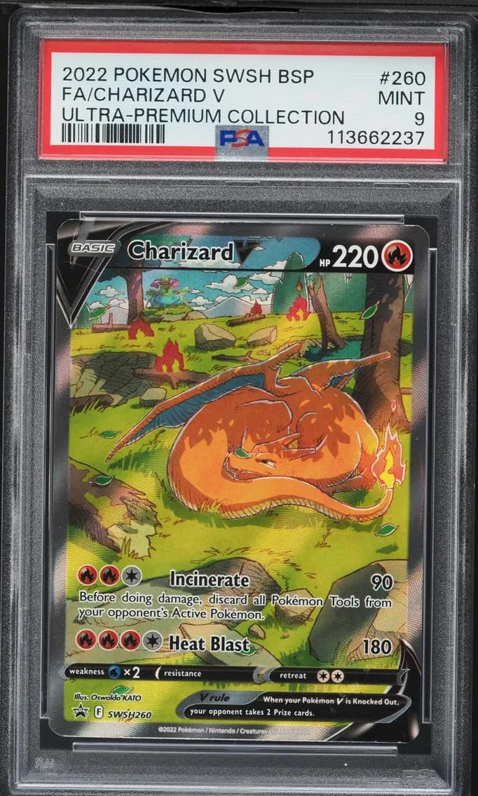 Charizard V, Swsh Black Star Promo, PSA 9