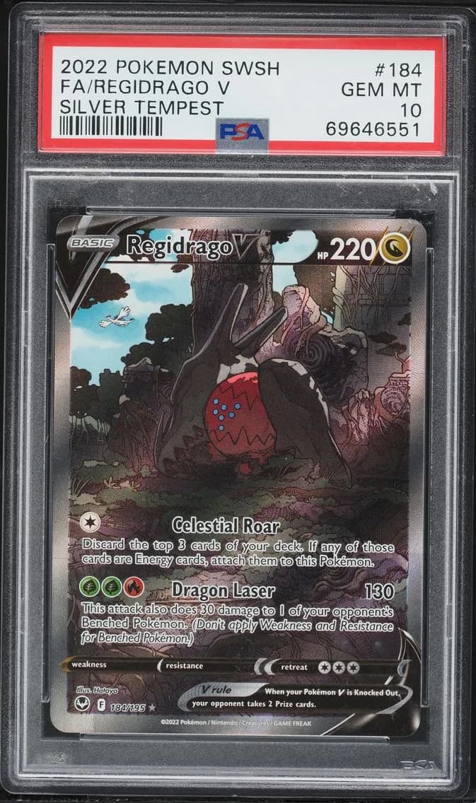 Regidrago V, Sword & Shield Silver Tempest, PSA 10