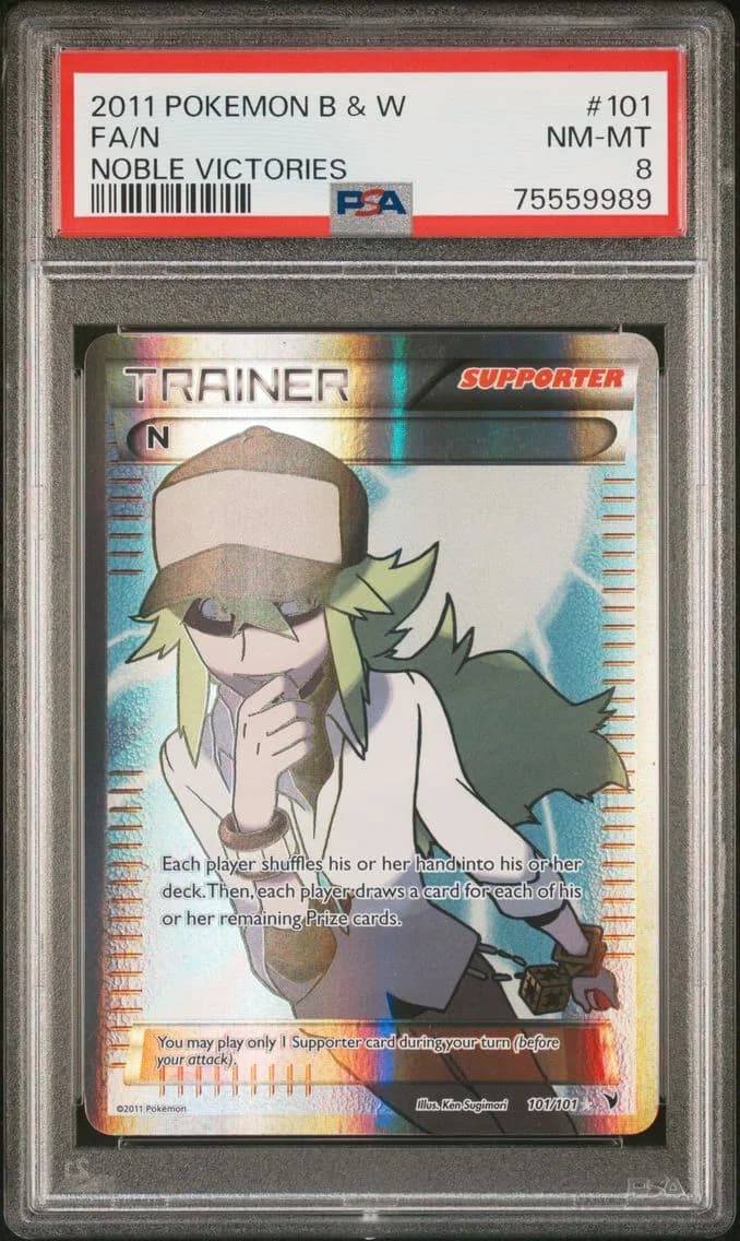N, Black & White Noble Victories, PSA 8
