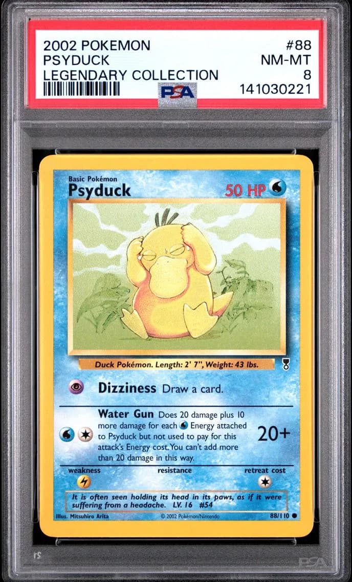 Psyduck, Legendary Collection, PSA 8