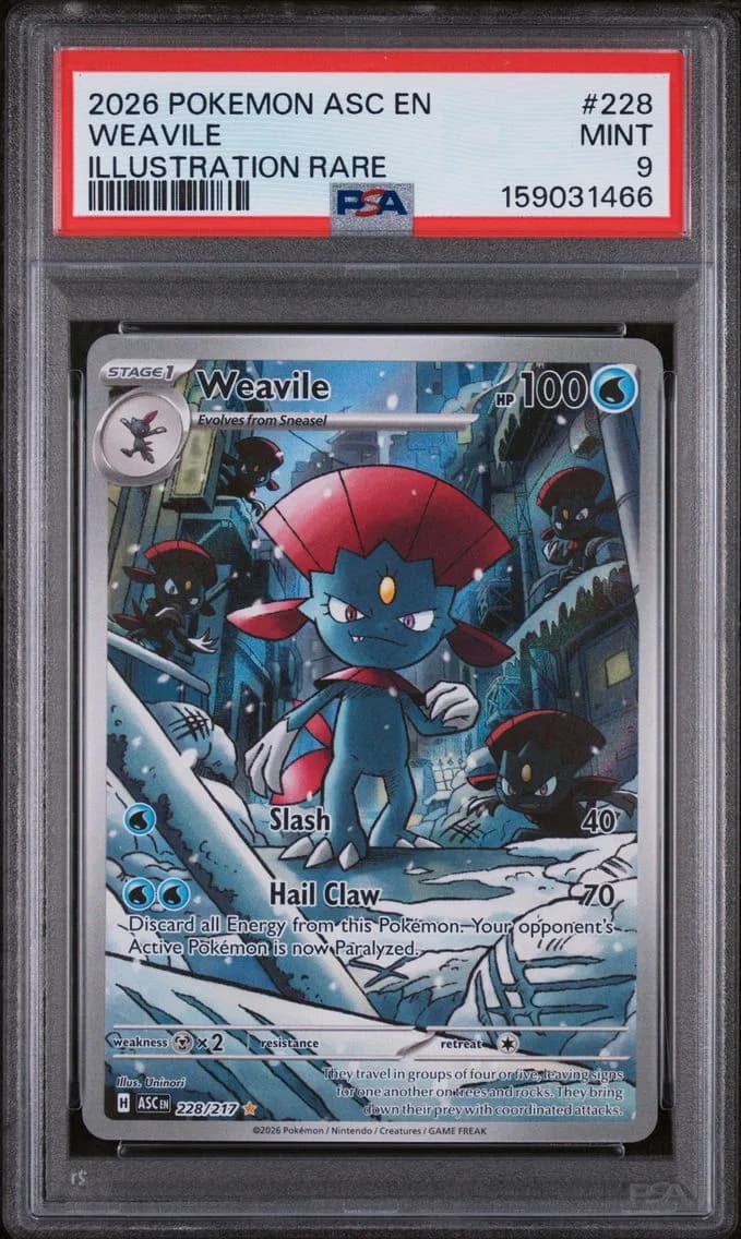 Weavile, Ascended Heroes, PSA 9