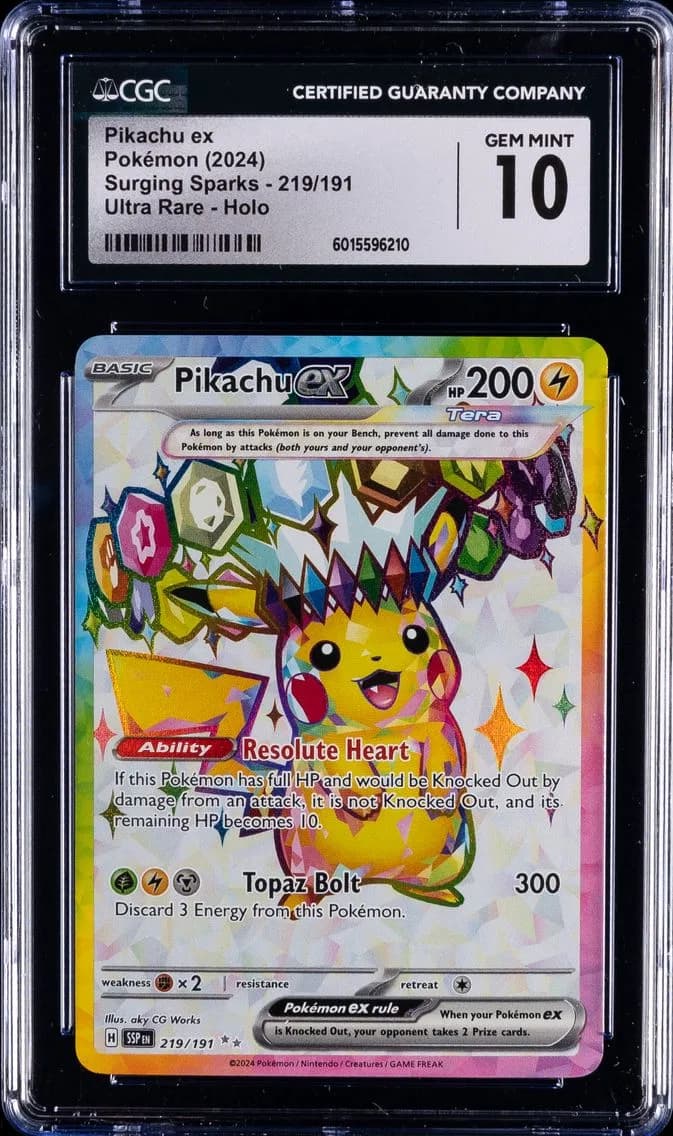 Pikachu ex, Surging Sparks, CGC 10