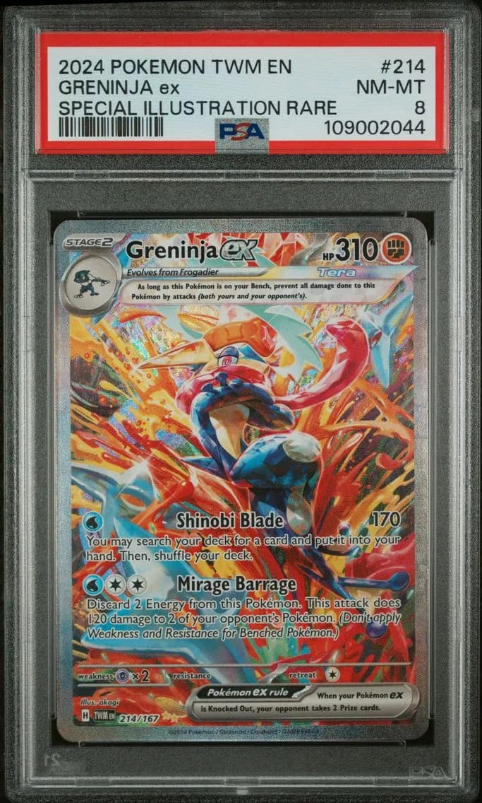 Greninja EX, Twilight Masquerade, PSA 8
