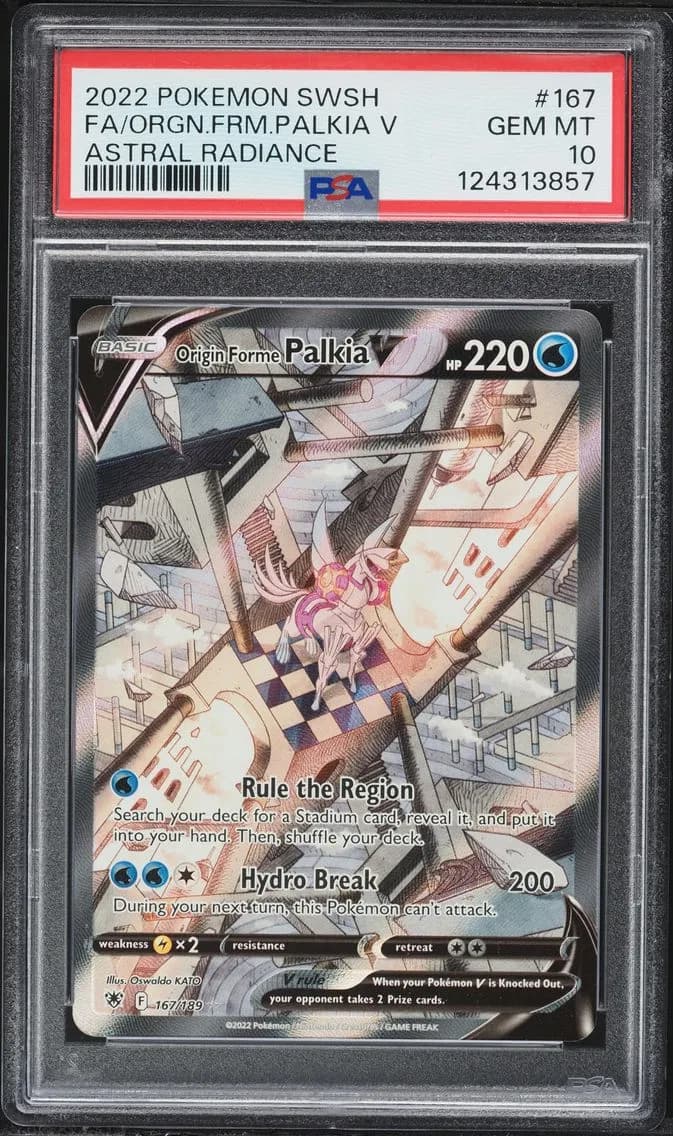 Origin Forme Palkia V, Sword & Shield Astral Radiance, PSA 10
