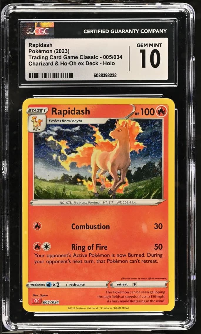 Rapidash, Trading Card Game Classic - CLV, CLC, CLB, CGC 10