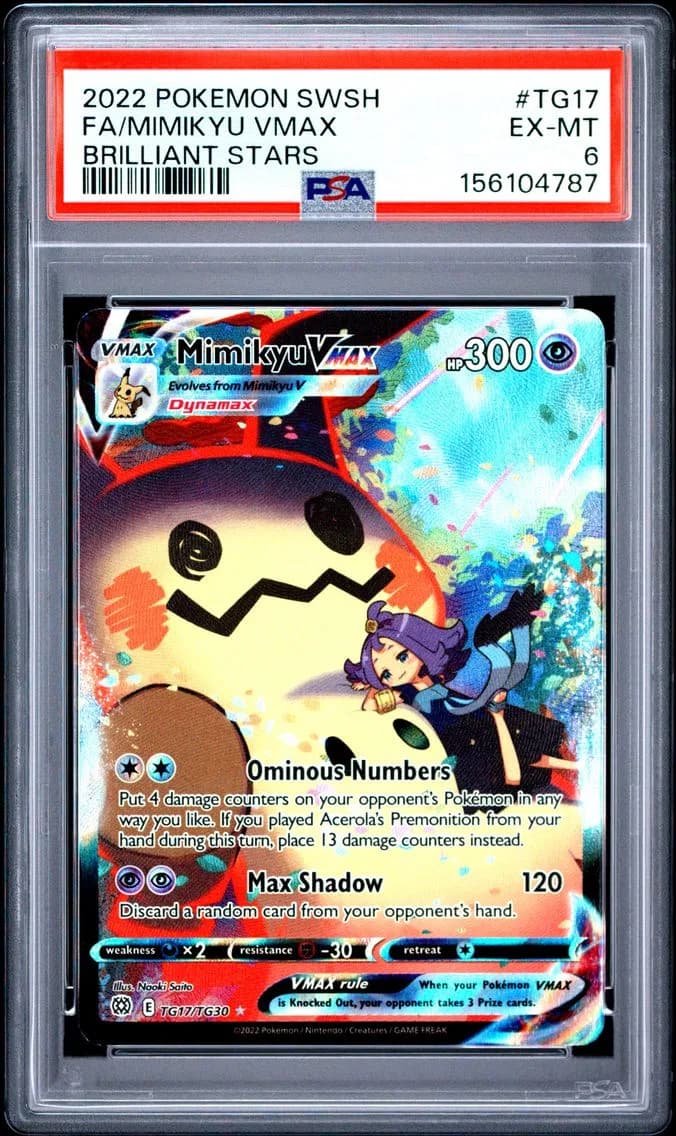 Mimikyu VMAX, Sword & Shield Brilliant Stars, PSA 6