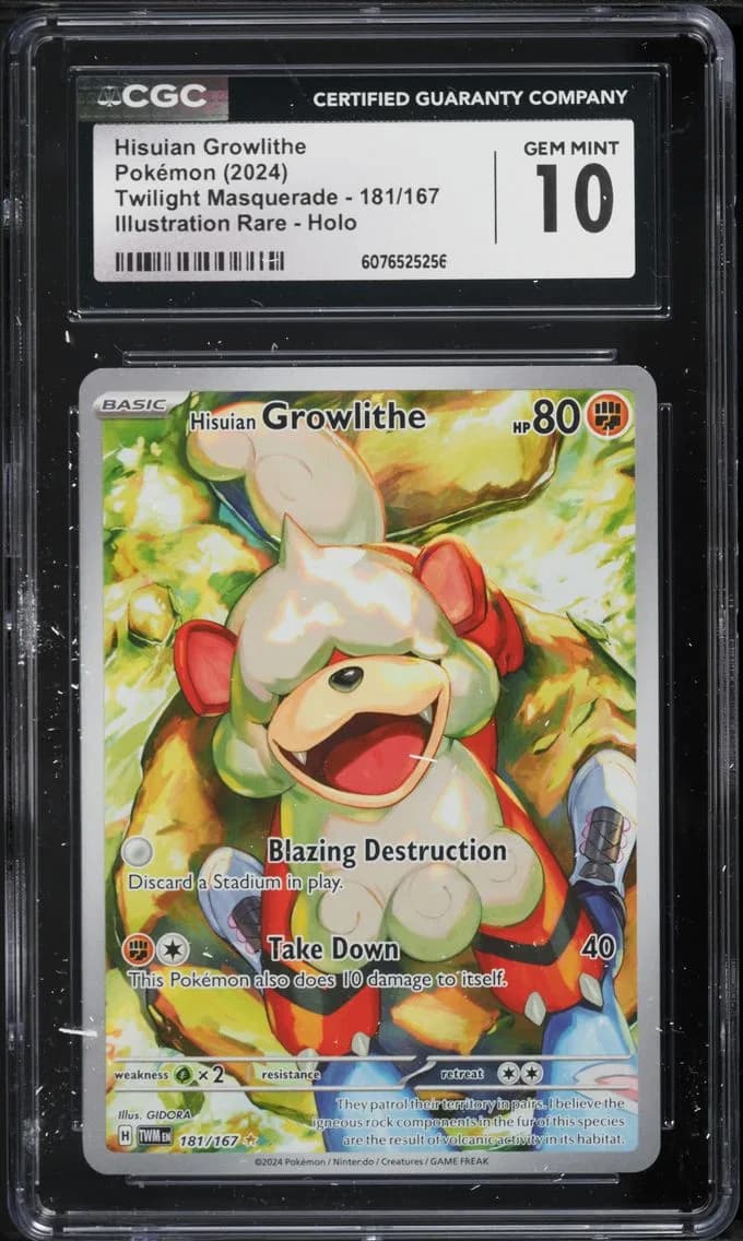 Hisuian Growlithe, Twilight Masquerade, CGC 10