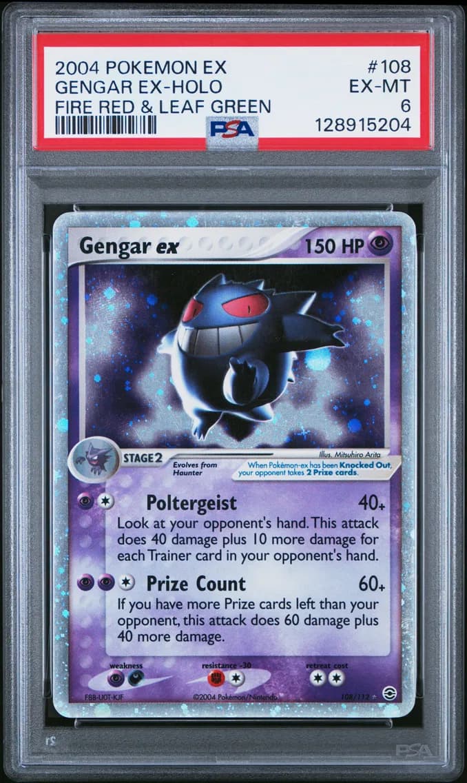 Gengar EX-Holo, EX Fire Red & Leaf Green, PSA 6